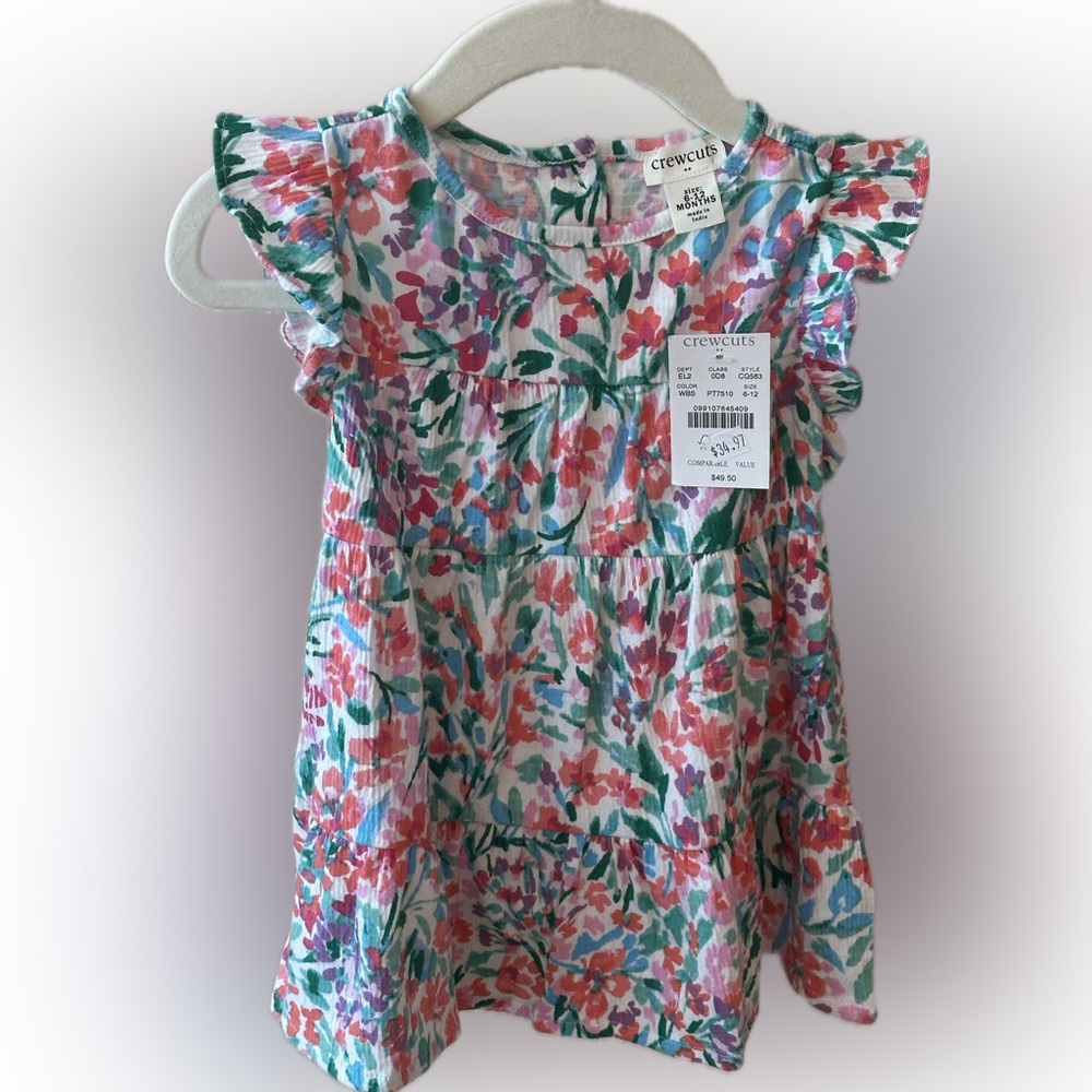 Crewcuts Multicolor Floral Ruffle Dress
